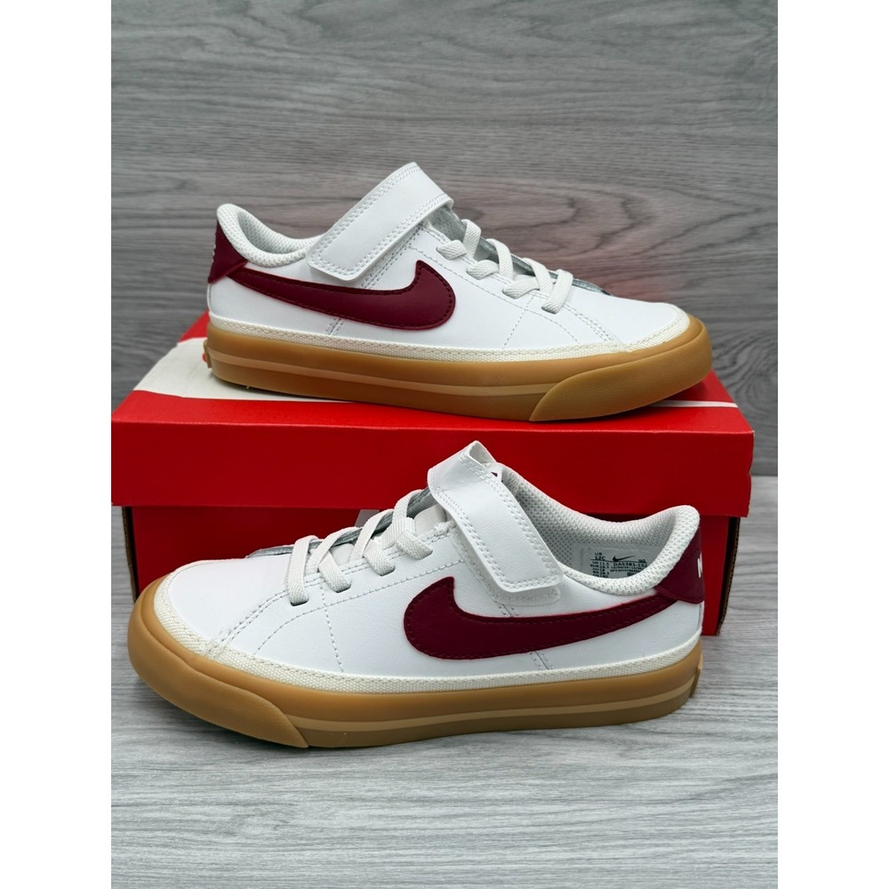 Nike Kids Court Legacy PSV youth Sneakers Shoes DA5381-132 Red White Sz 12C